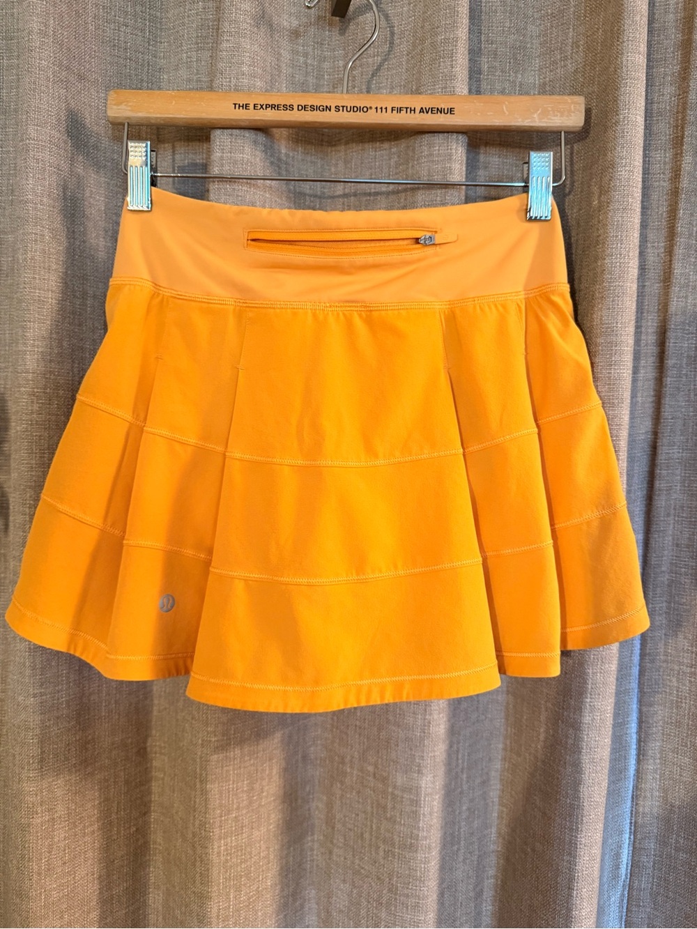 Lululemon Pace Rival Mid Rise Skirt Long Mango Dream Orange Size 2 - Picture 3 of 7